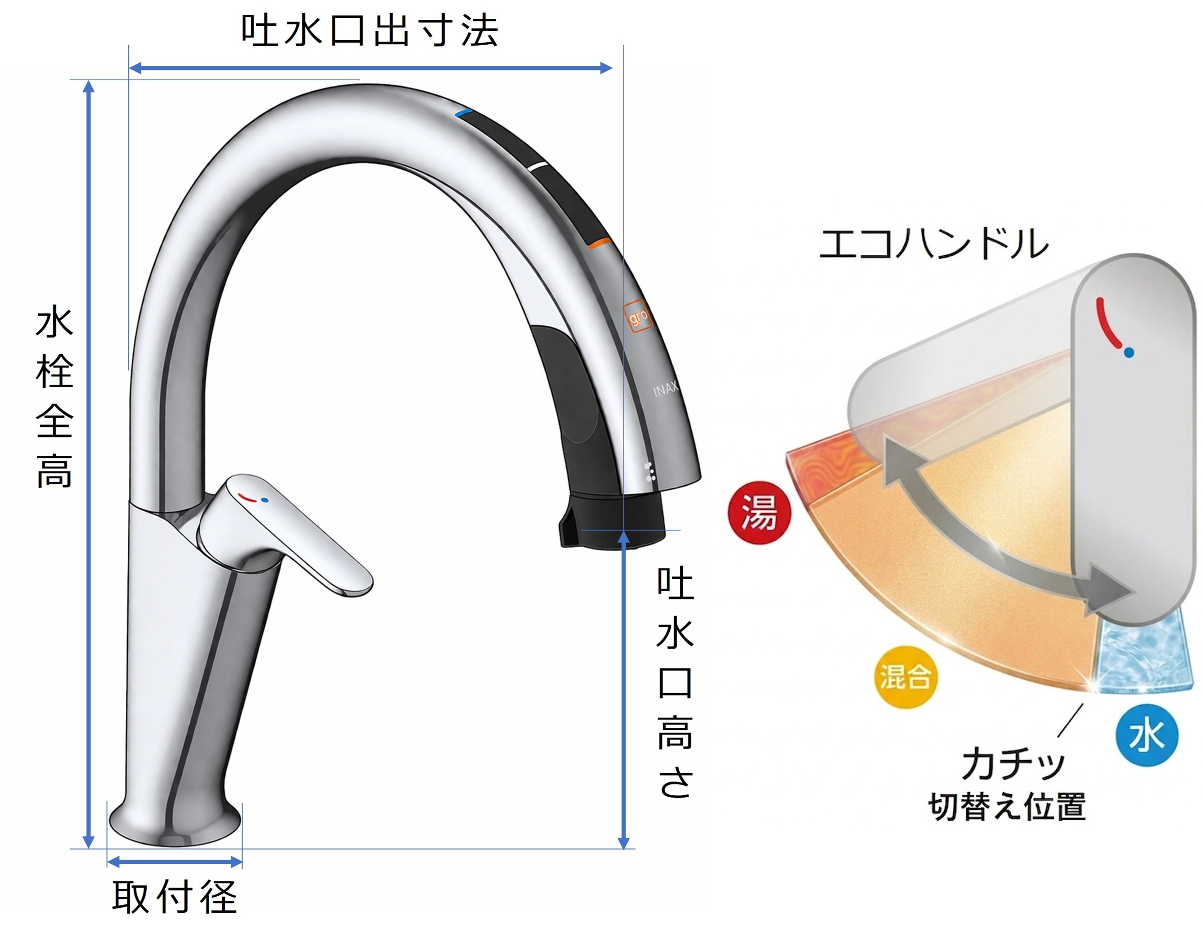JF-NAH461SYN(JW) 寸法 可動域 図