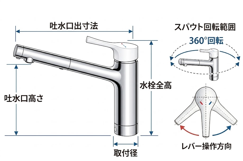 TKS05302J 寸法 可動域 図