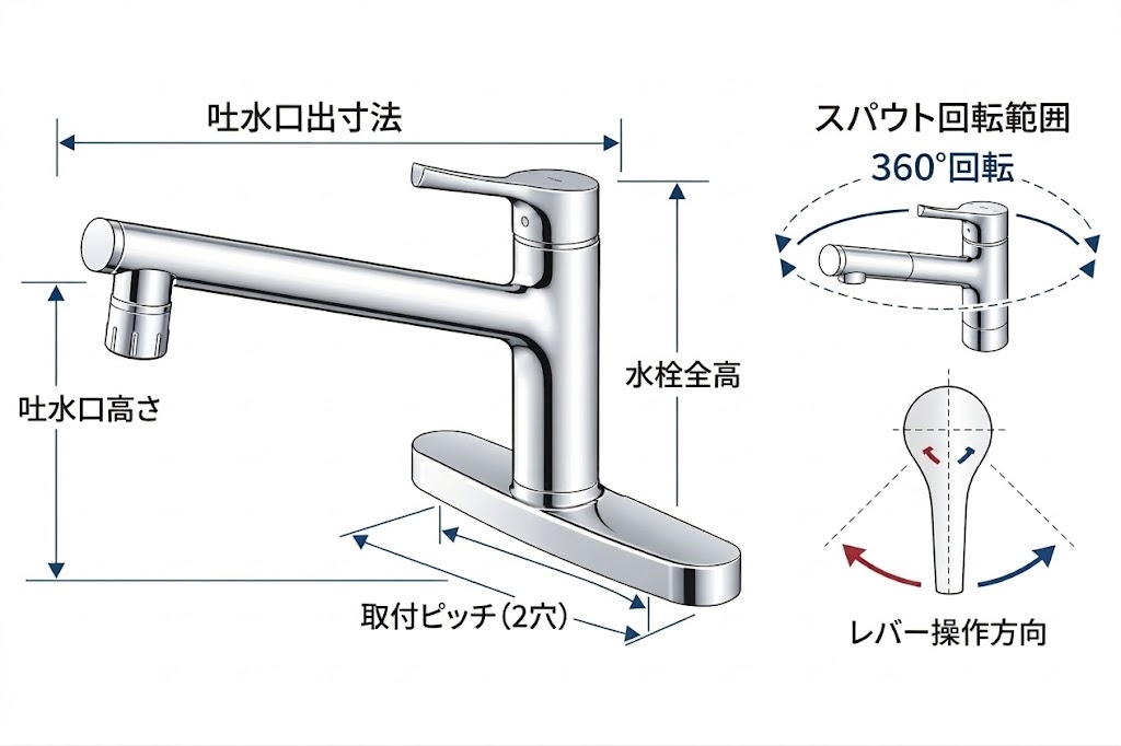 TKS05313J 寸法 可動域 図