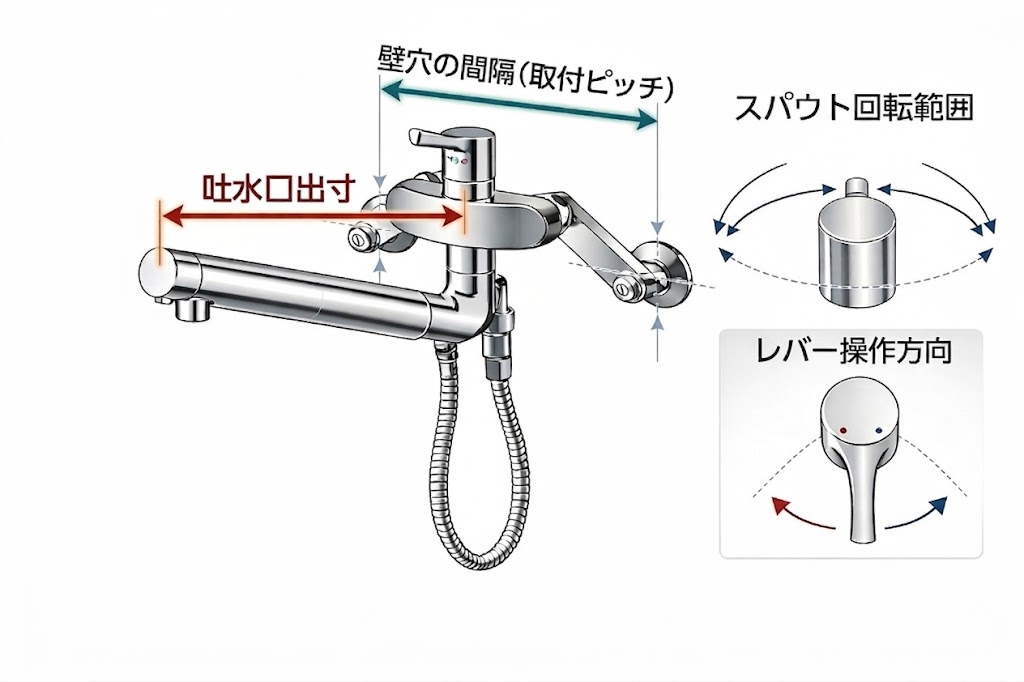 TKS05318J 寸法 可動域 図