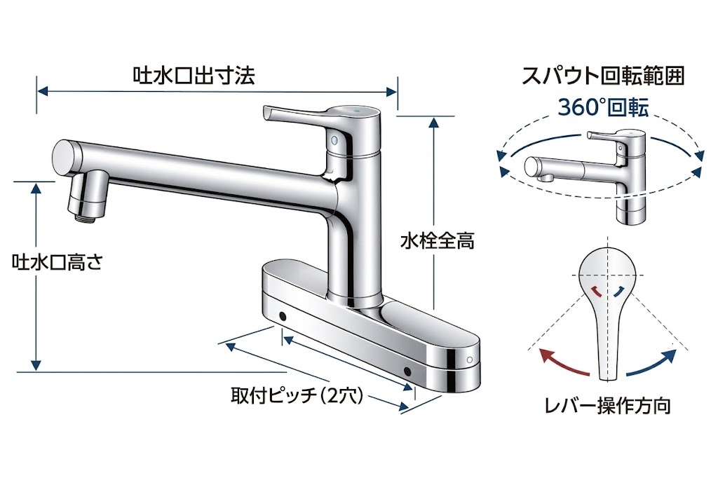 TKS05319J 寸法 可動域 図